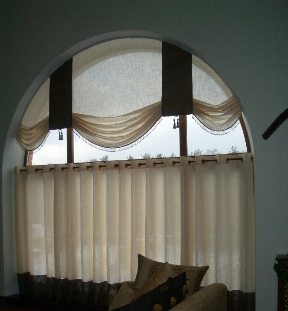 Шторы на полукруглое окно