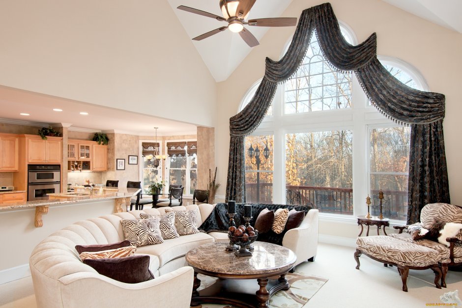 Шторы на арочные окна