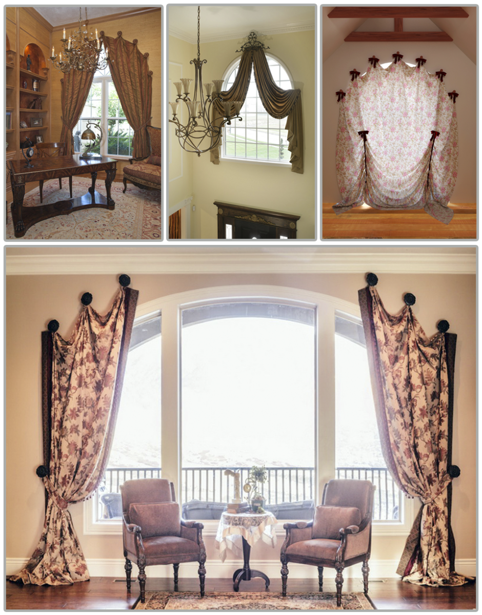 Шторы без карниза