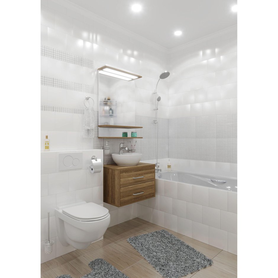 Плитка настенная chance 20х40 см 1.2 м² цвет белый