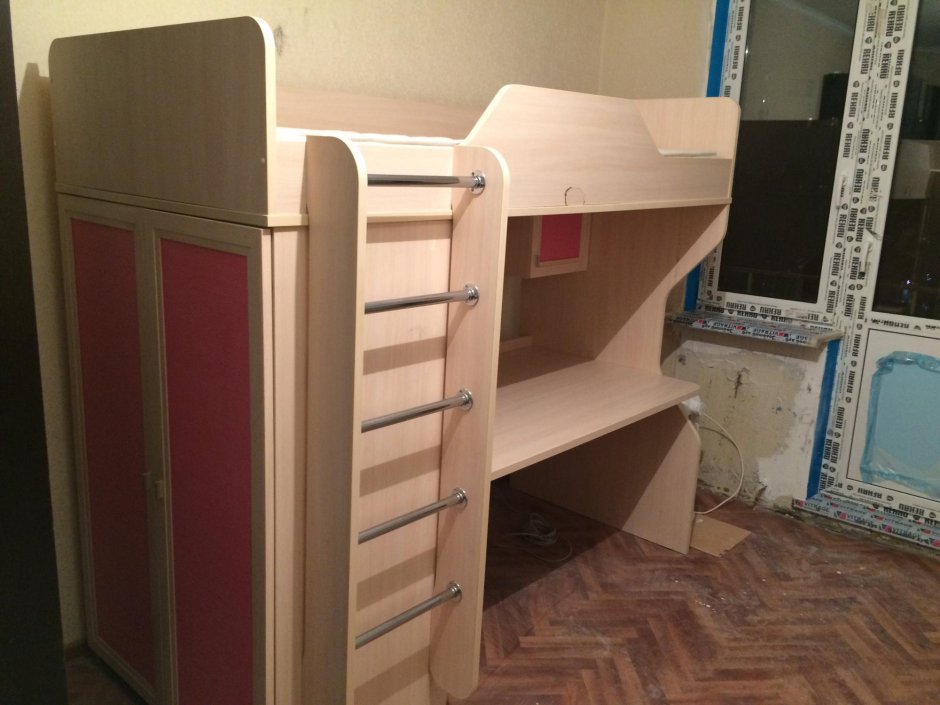 Кровать чердак лазурит