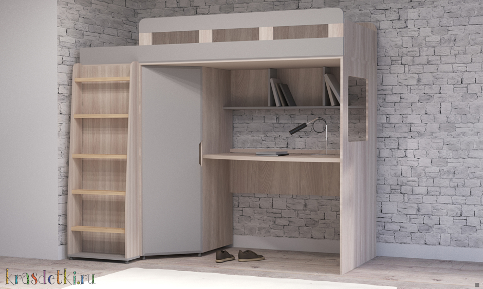 Двухуровневая кровать лазурит