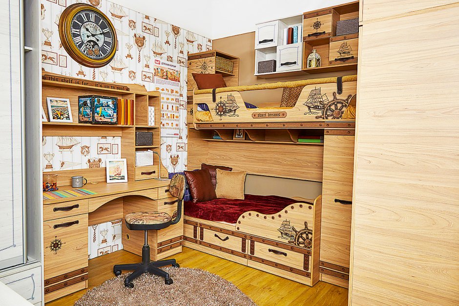 Кровать чердак чердак лазурит