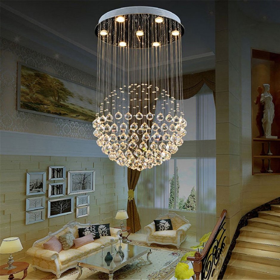 Люстра Modern Crystal Chandelier серебро