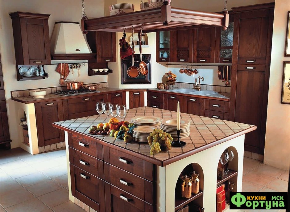 Декор кухни в деревенском стиле