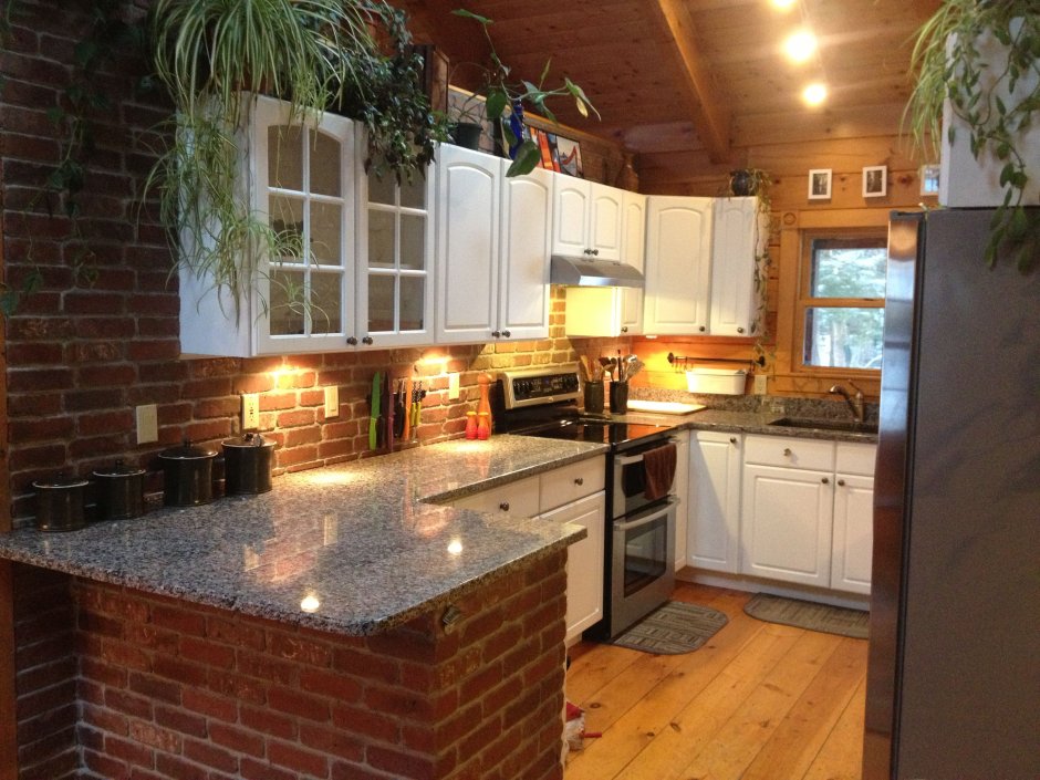 Кухонный гарнитур из кирпича