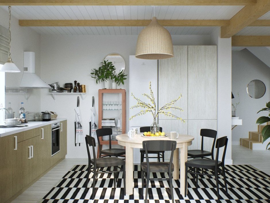 Веранда в скандинавском стиле на даче