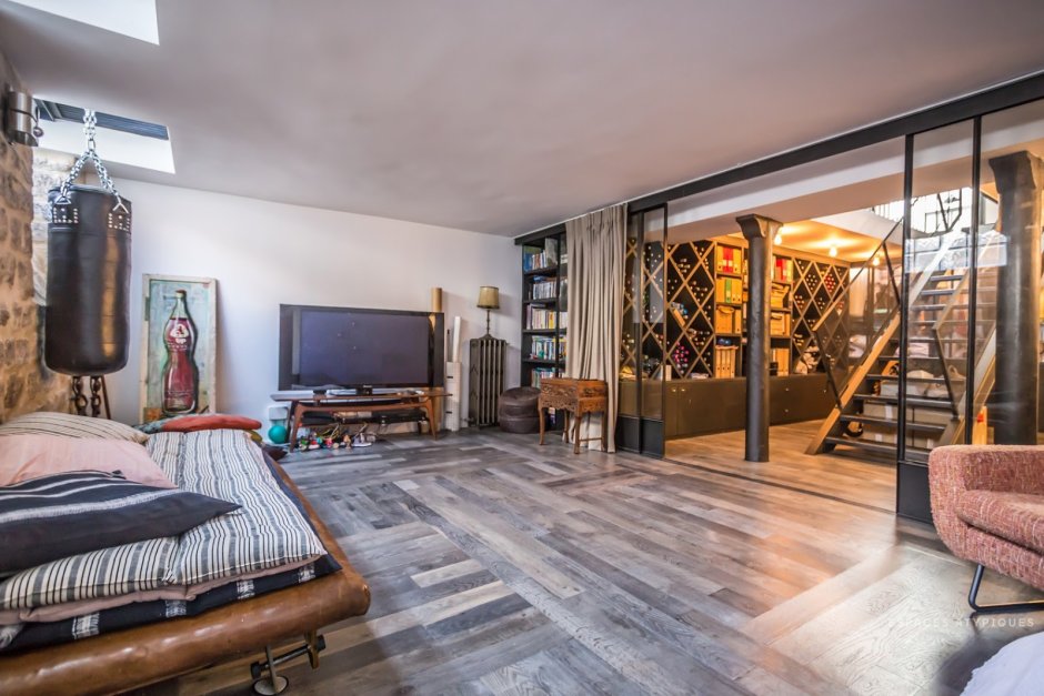 Фанера в интерьере лофт