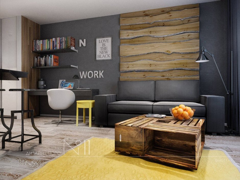 Отделка стен в стиле лофт