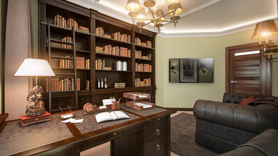 Ретро интерьер кабинета