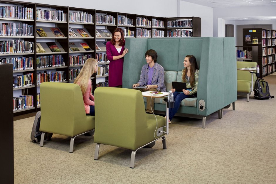 Зона отдыха в библиотеке