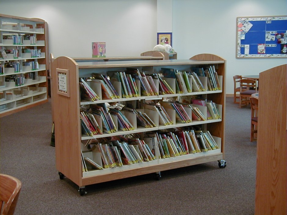 Стеллаж библиотечный