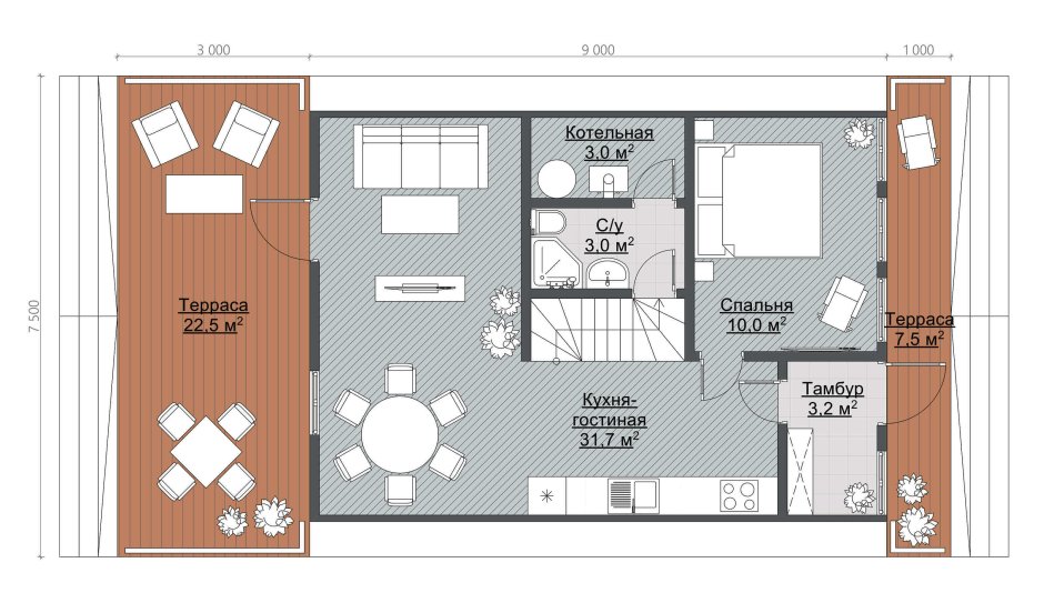 А фрейм дом 6х8