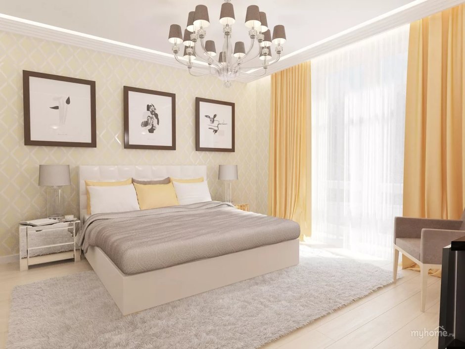 Покраска стен в спальне