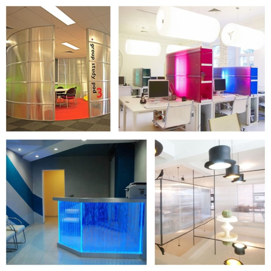 Поликарбонат в интерьере