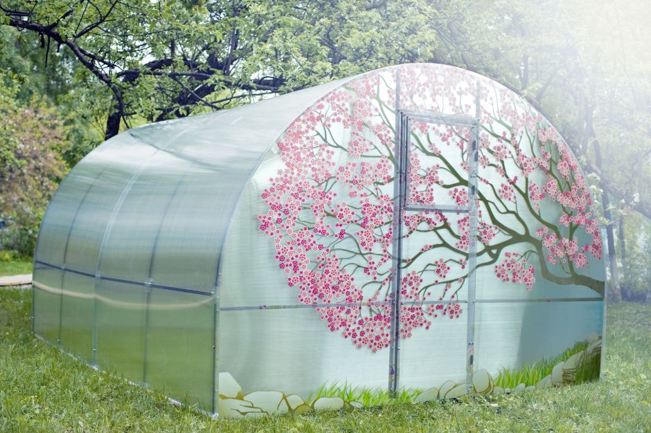 Разрисовать теплицу