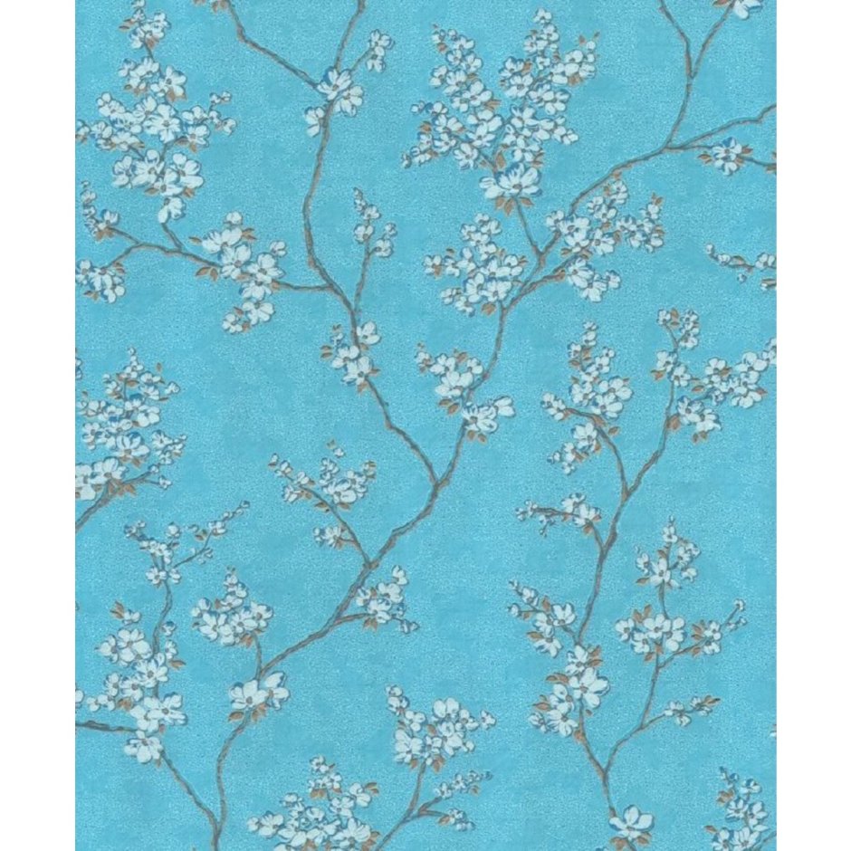 Обои флизелиновые Гомельобои Сакура голубые 1.06 м сакур82х9