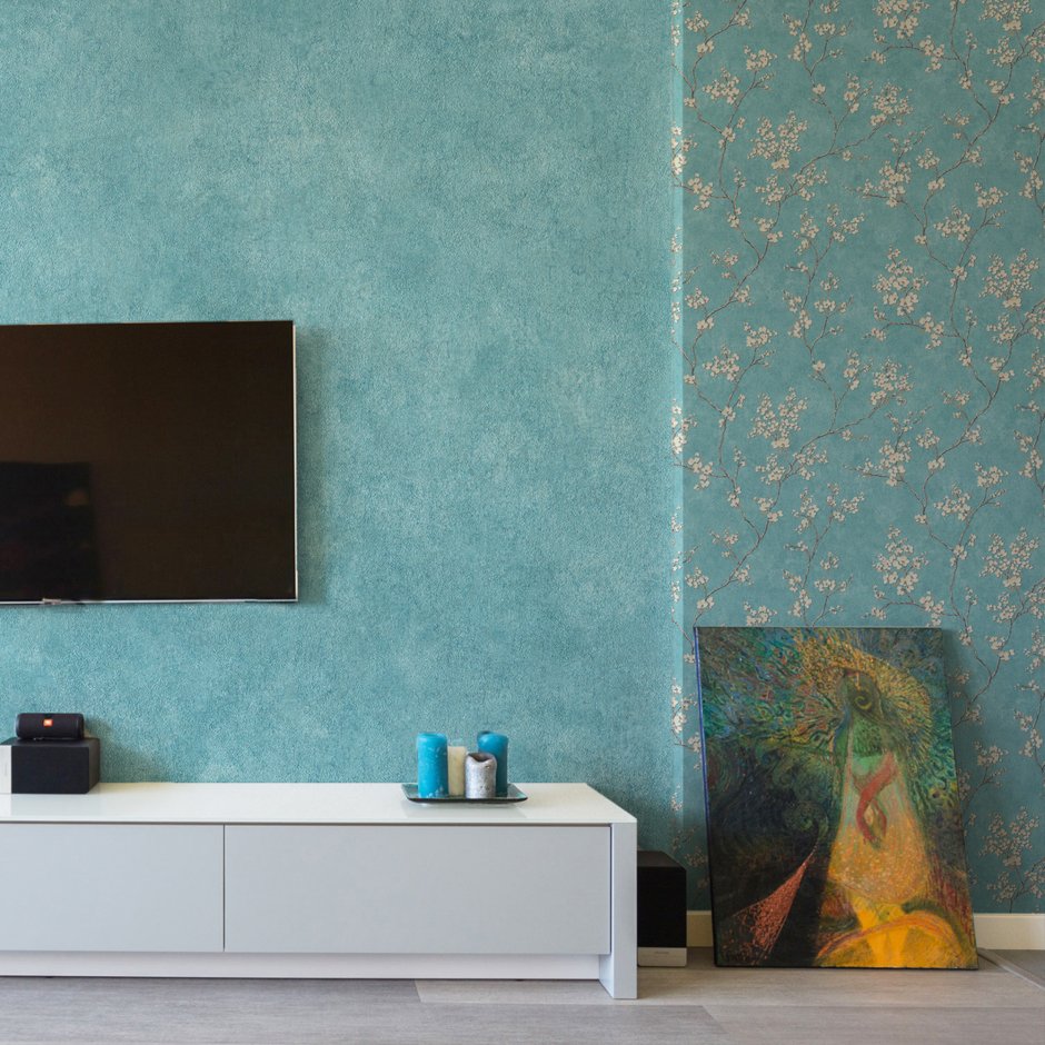 Московская обойная фабрика Сакура синие 4038-6 1.06 м