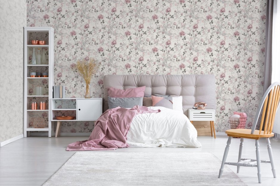 Обои горячего тиснения в интерьере