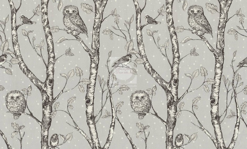 Обои с совами Леруа Мерлен