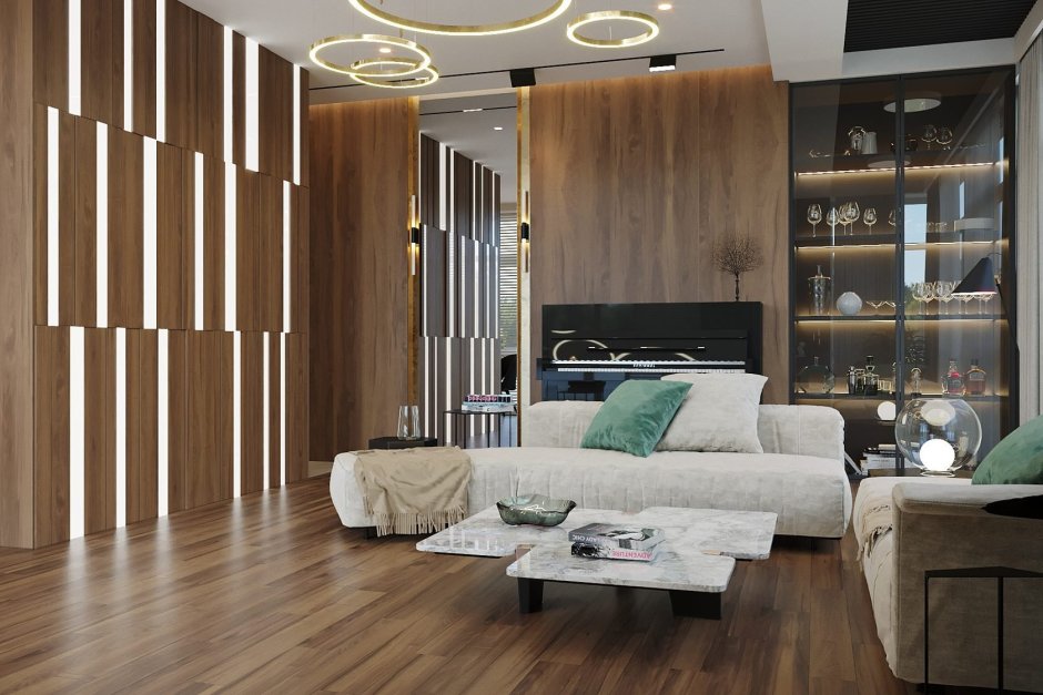 Отделка стен ламинатом в прихожей