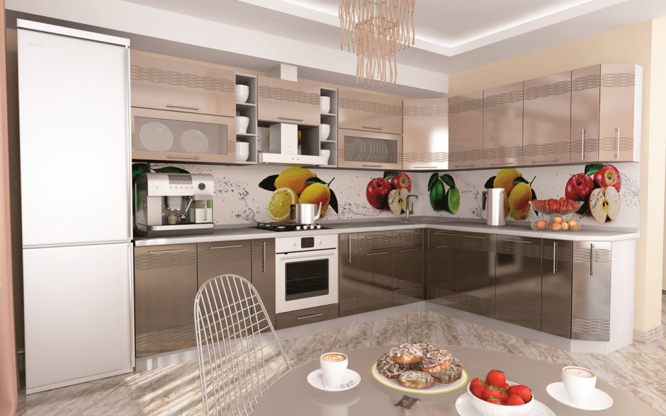 Шоколадный гарнитур на кухню