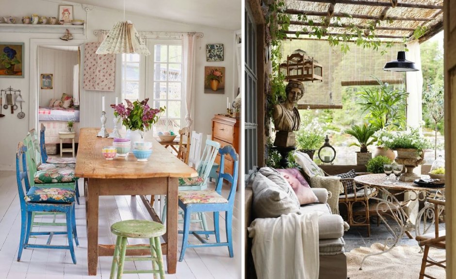 Стиль обшарпе в интерьере