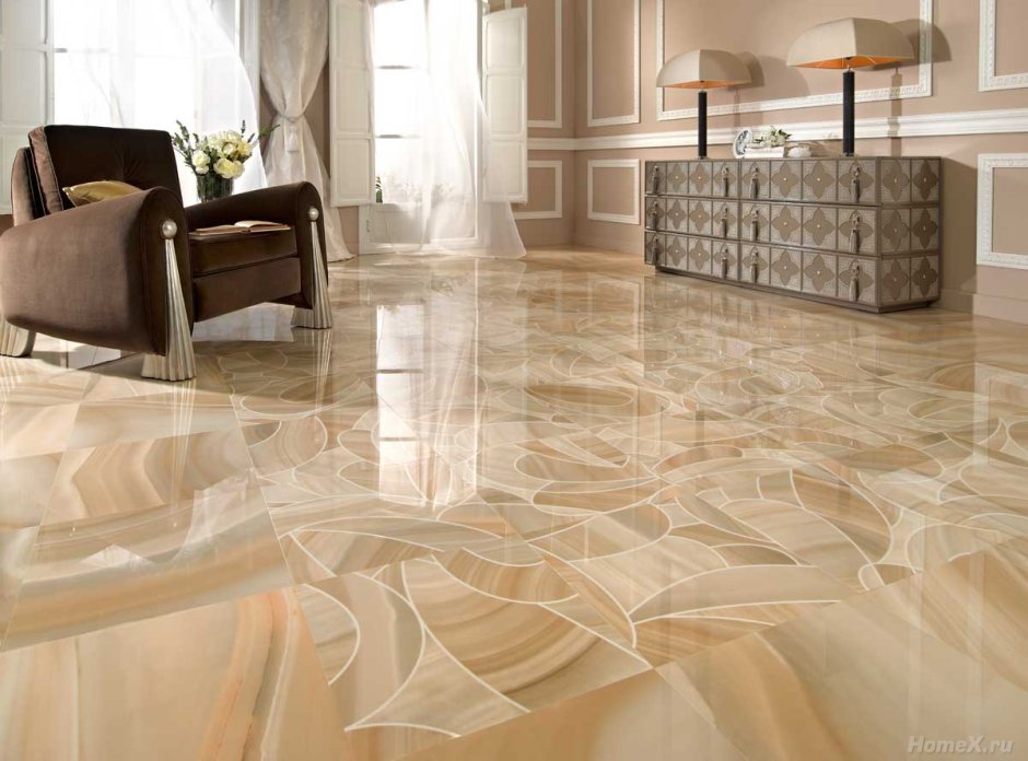Керамогранит Оникс на полу
