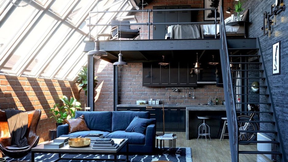 Мансарда в стиле лофт