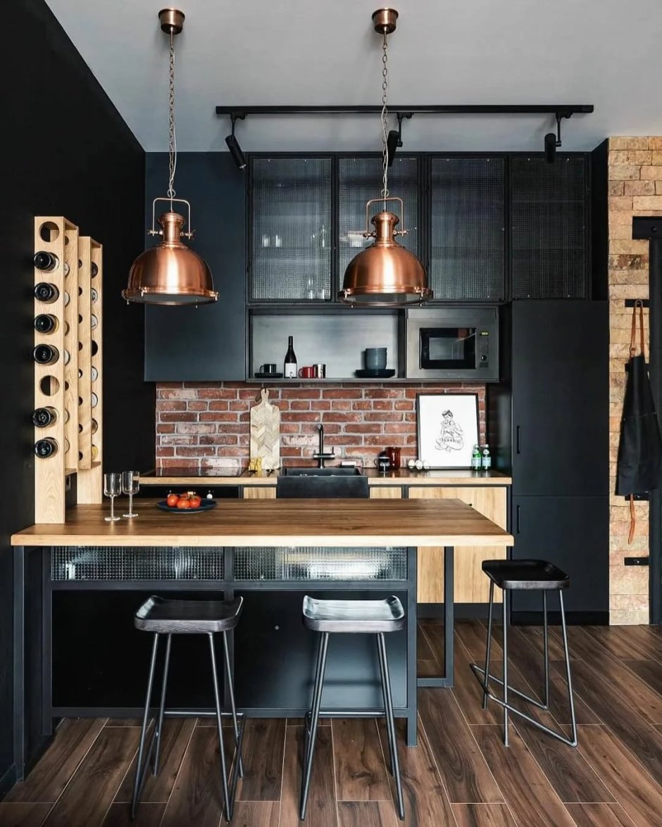 Вытяжка в интерьере Нео классической кухни