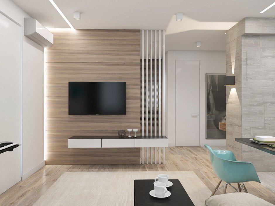 Декоративные рейки на кухне