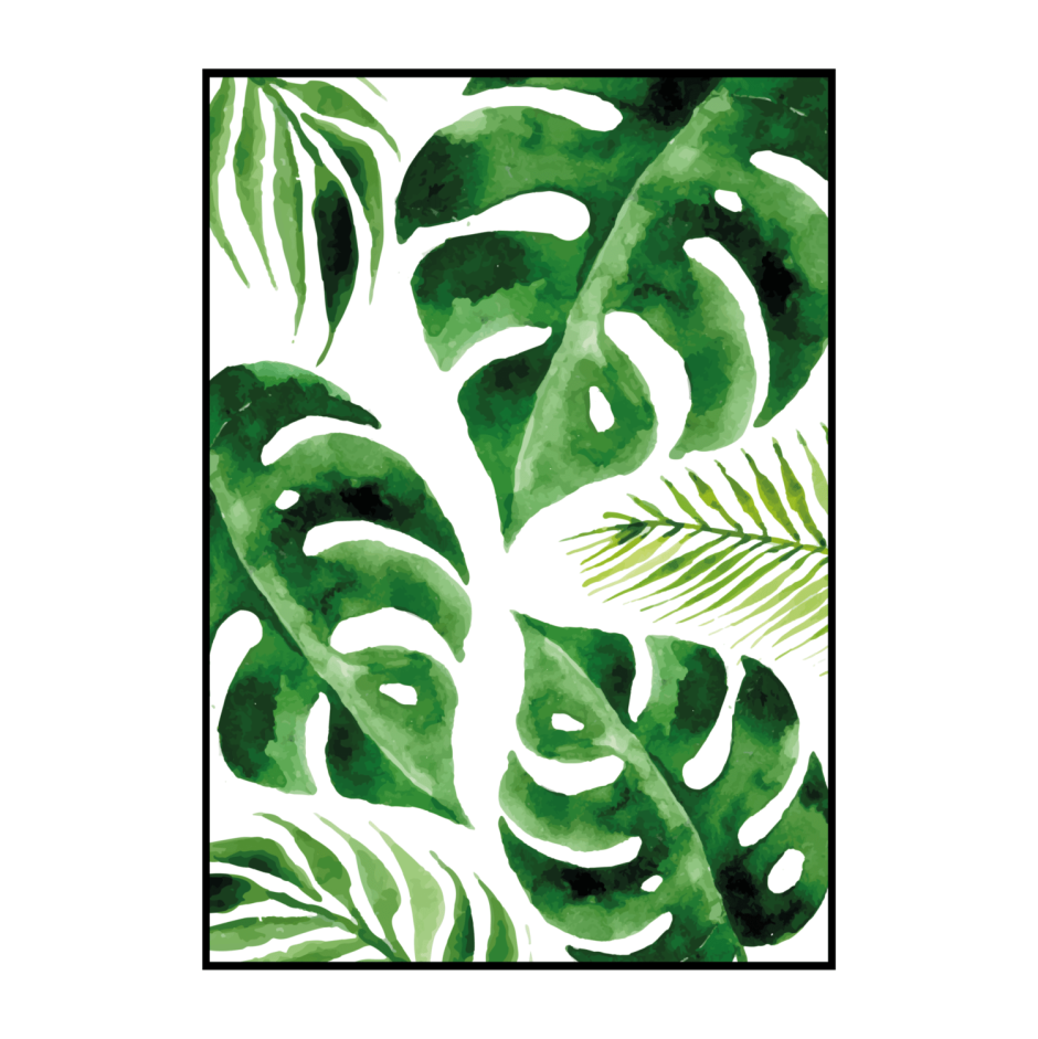 Картина зеленый лист