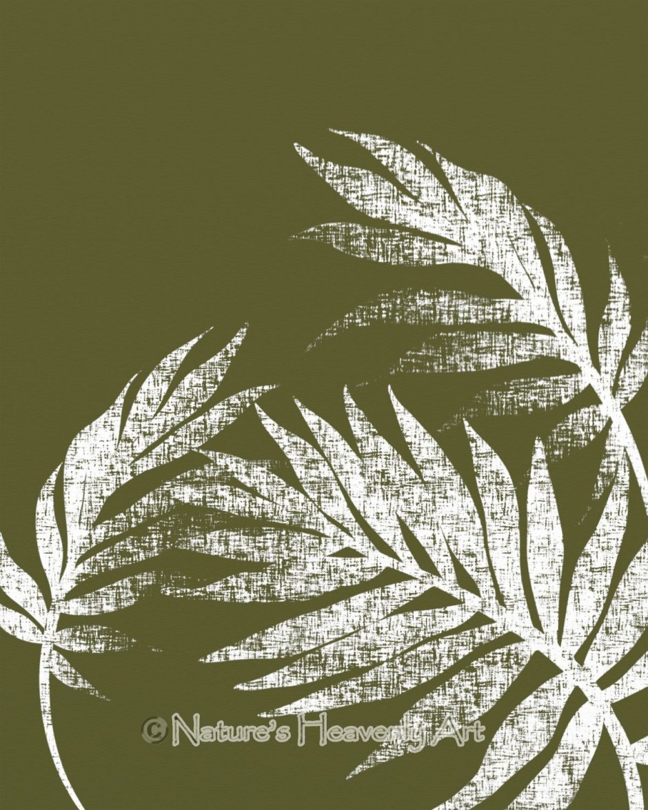 Трафарет листья для стен