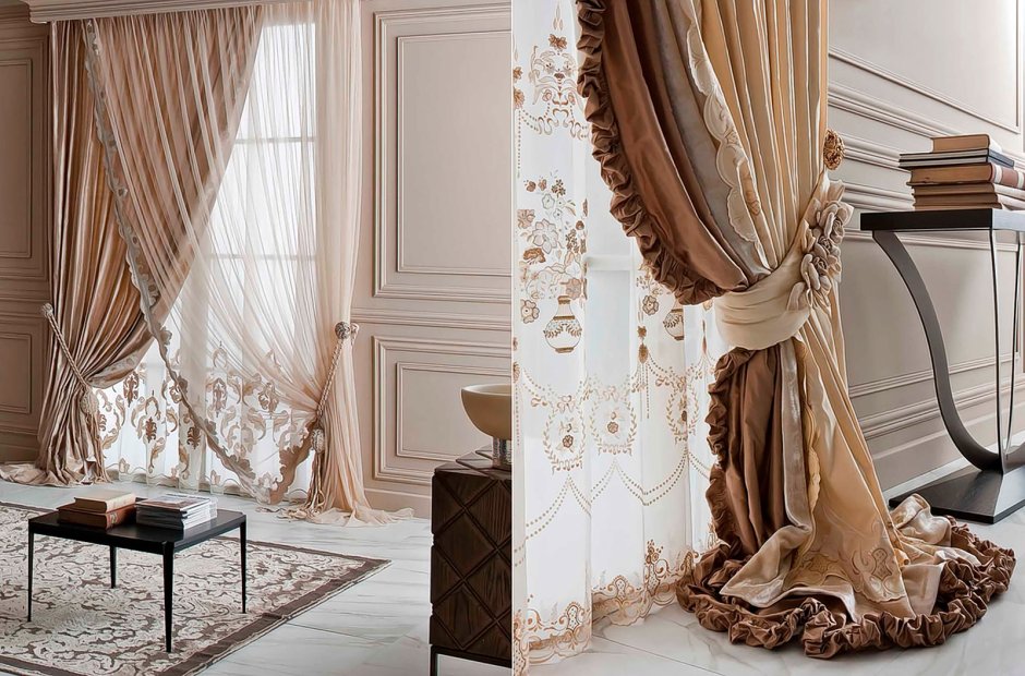 Шторы в спальню с балконом