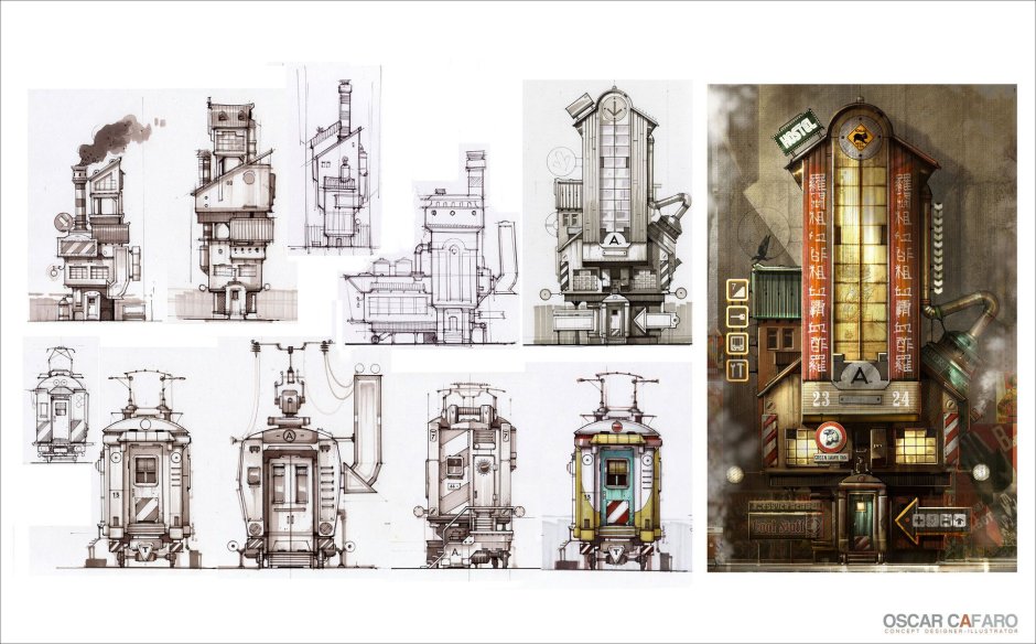 Стимпанк домики