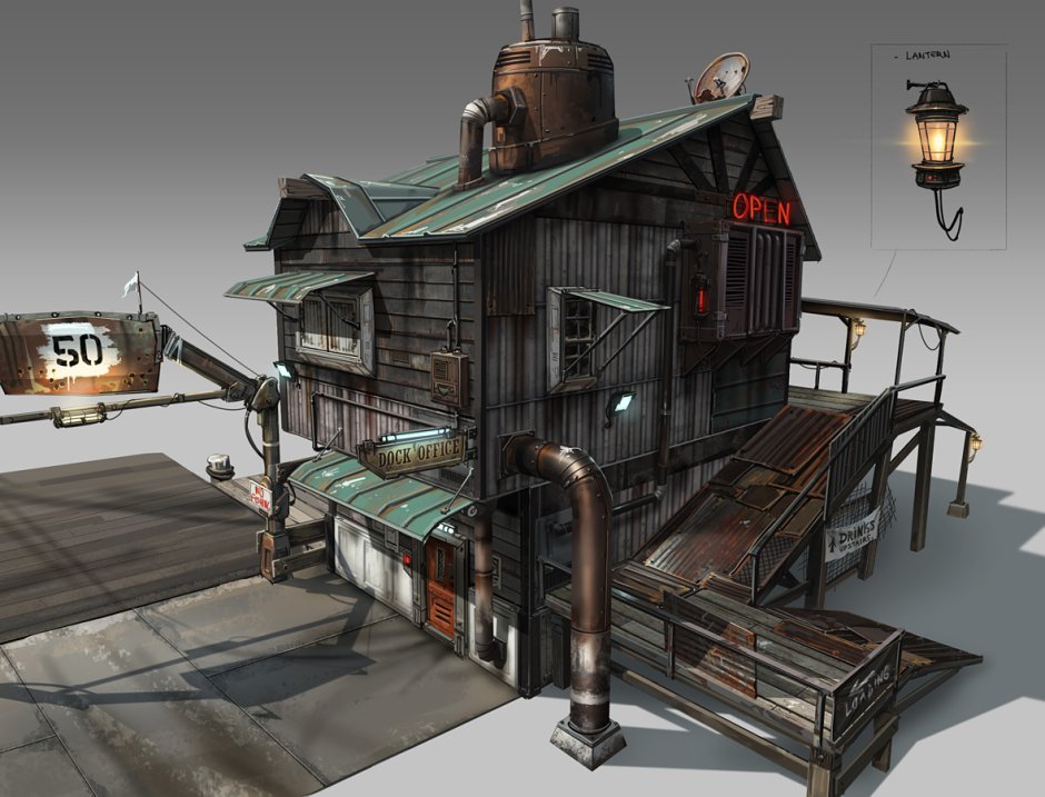 Стимпанк изометрия