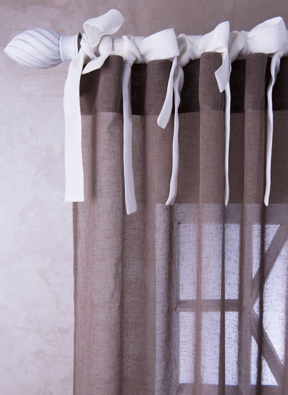 Шторы на петлях с завязками