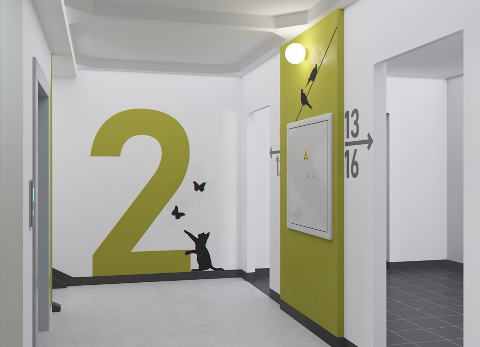 Интерьер лифтового холла