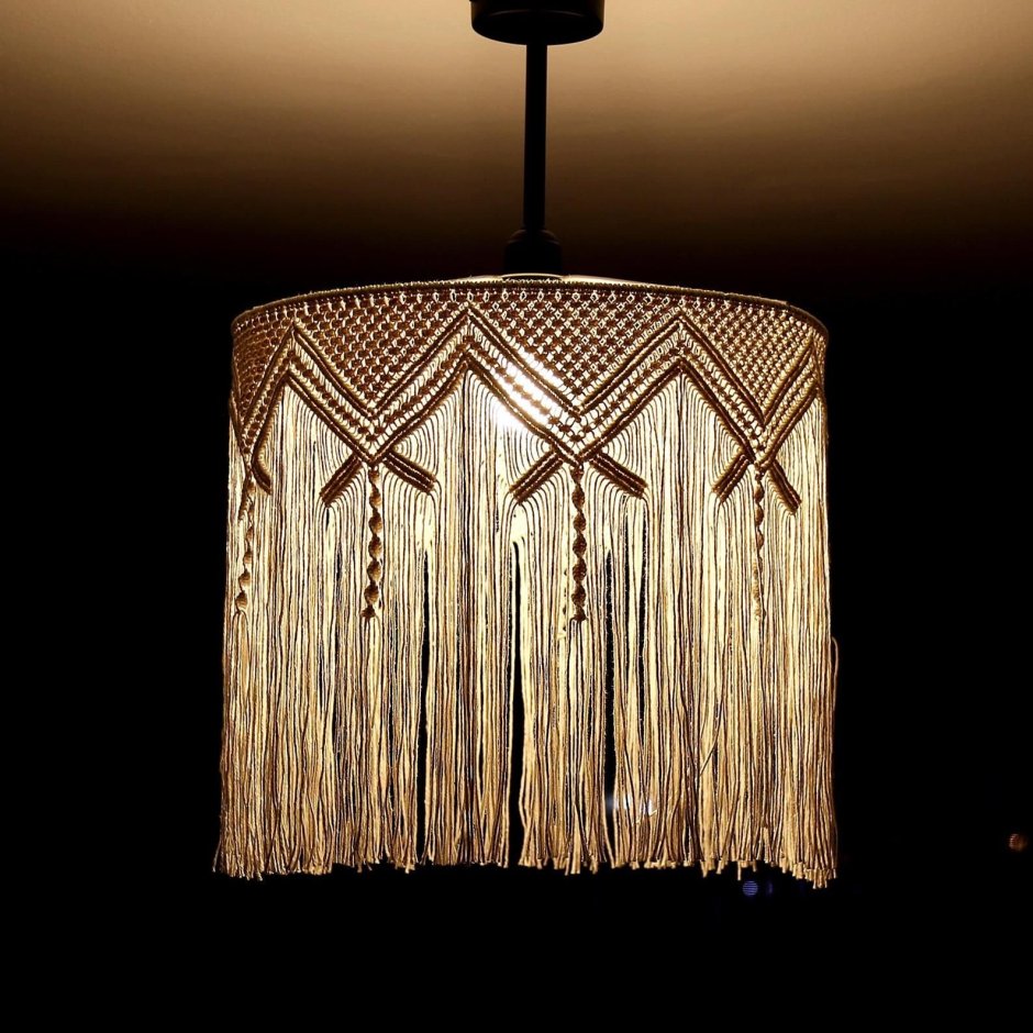 Макраме абажур для люстры