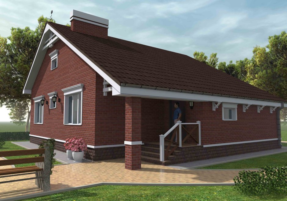 Дом из кирпича одноэтажный 80 кв м