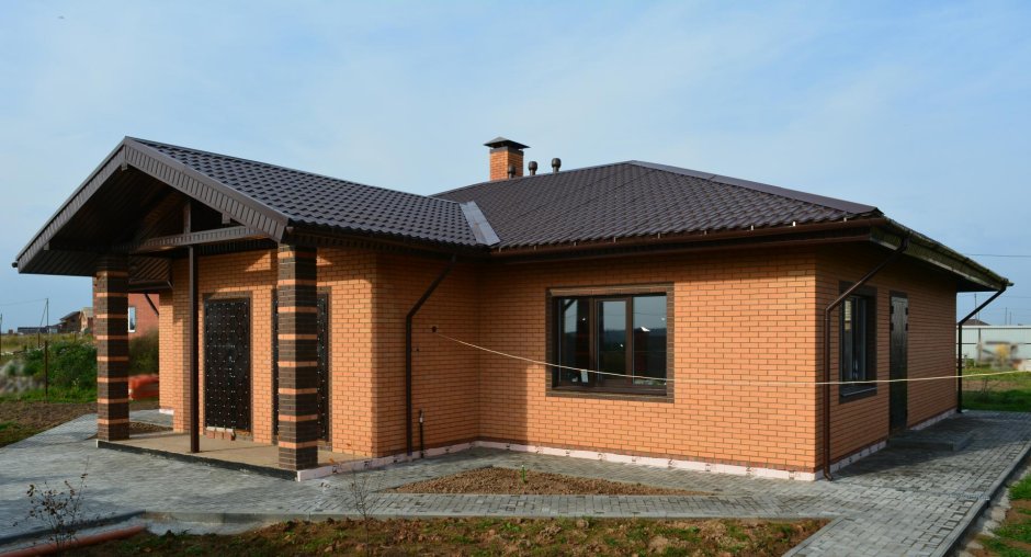 Дома из красного кирпича одноэтажные
