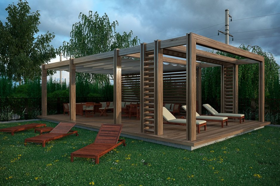 Беседка в современном стиле