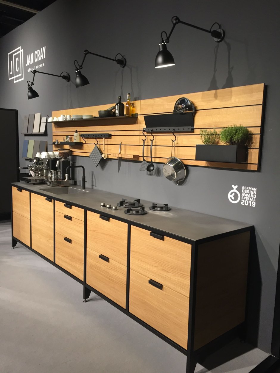 Кухня из металла лофт Индастриал