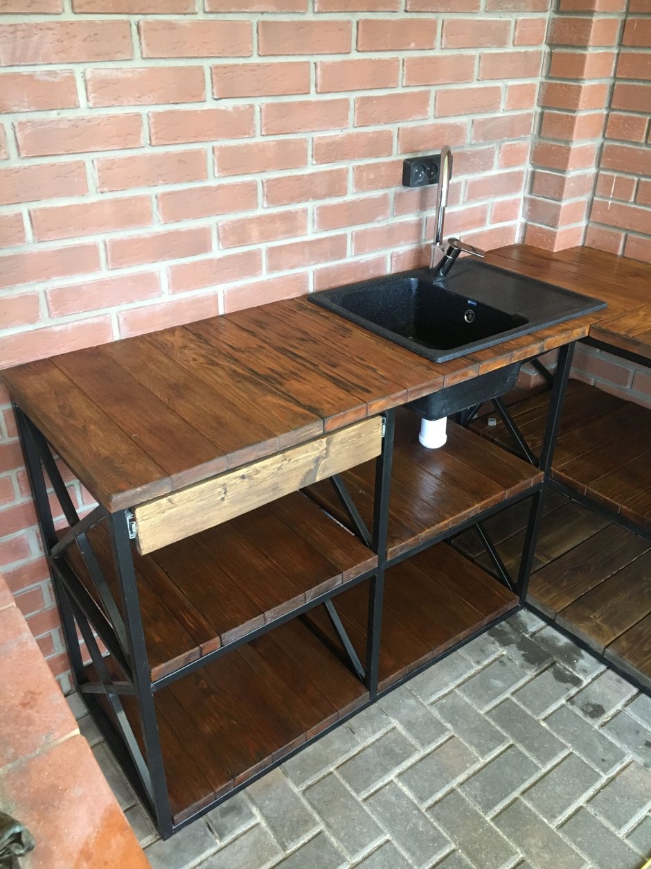 Стол 600х800 лофт агломерат