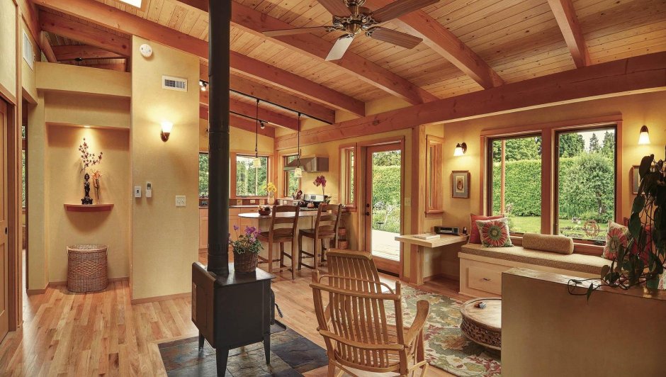 Дом из клееного бруса интерьер