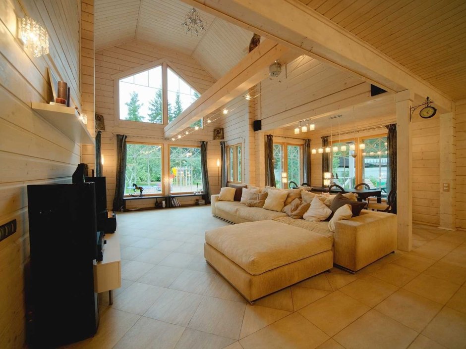 Кухня гостиная в одноэтажном доме