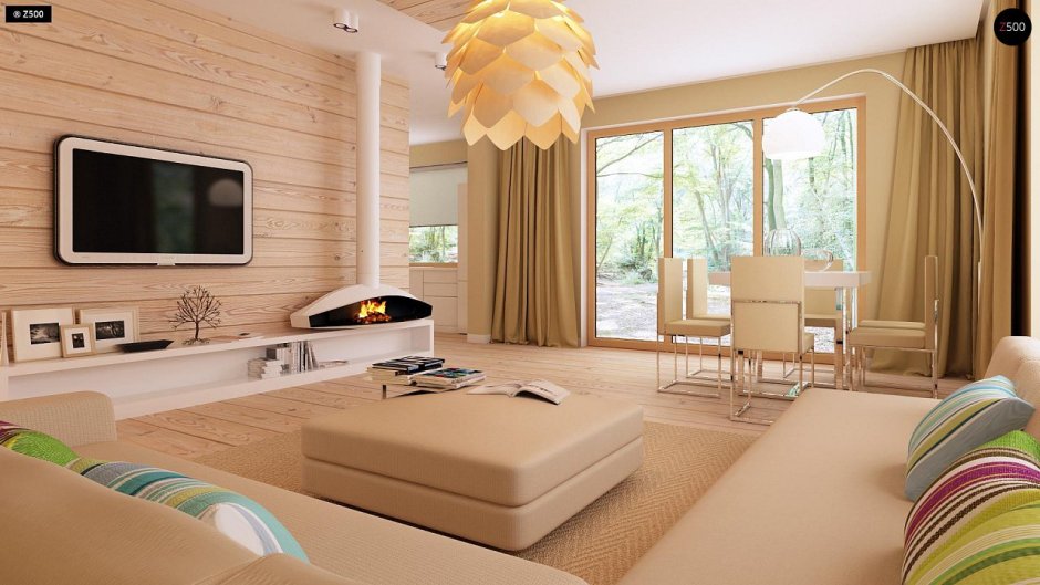 Дом в скандинавском стиле одноэтажный интерьер