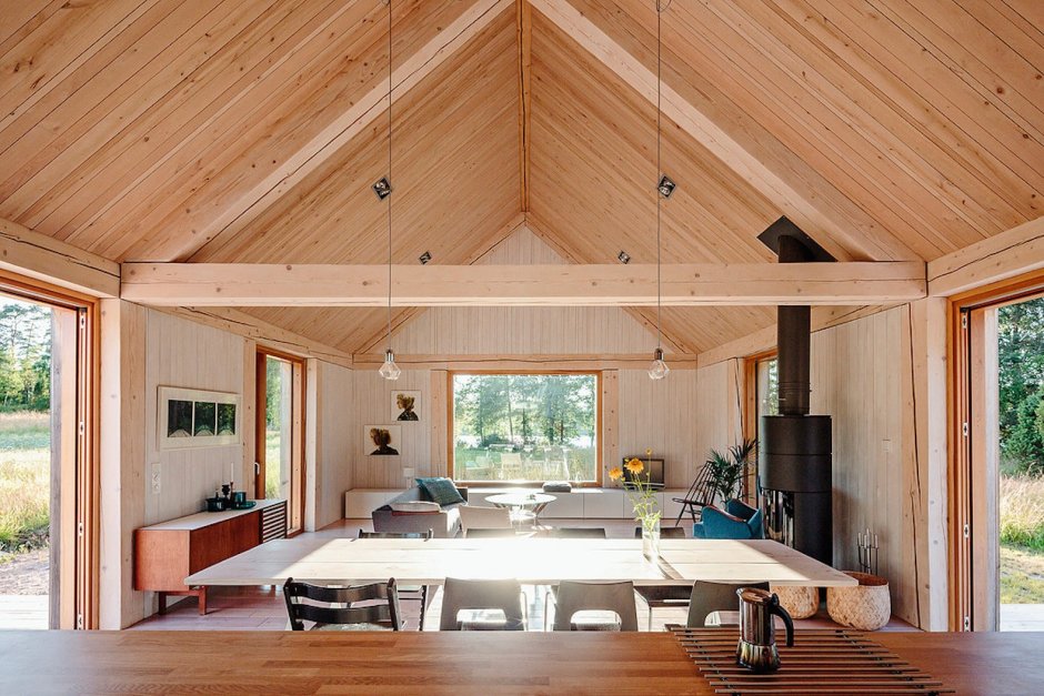 Интерьер гостиных в одноэтажном доме