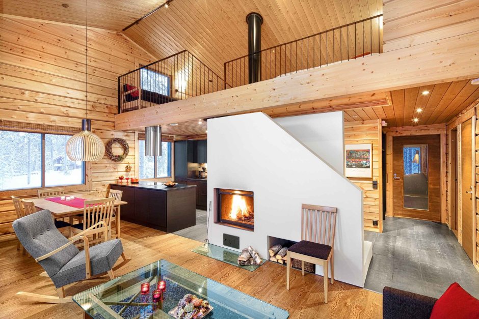 Дом из клееного бруса интерьер внутри