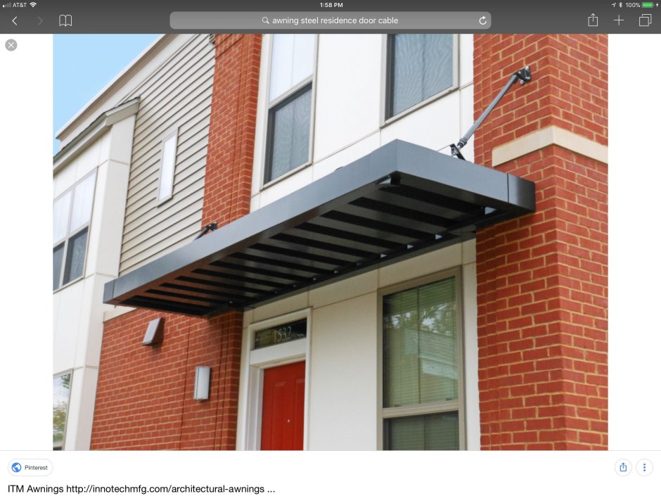 Современный козырек